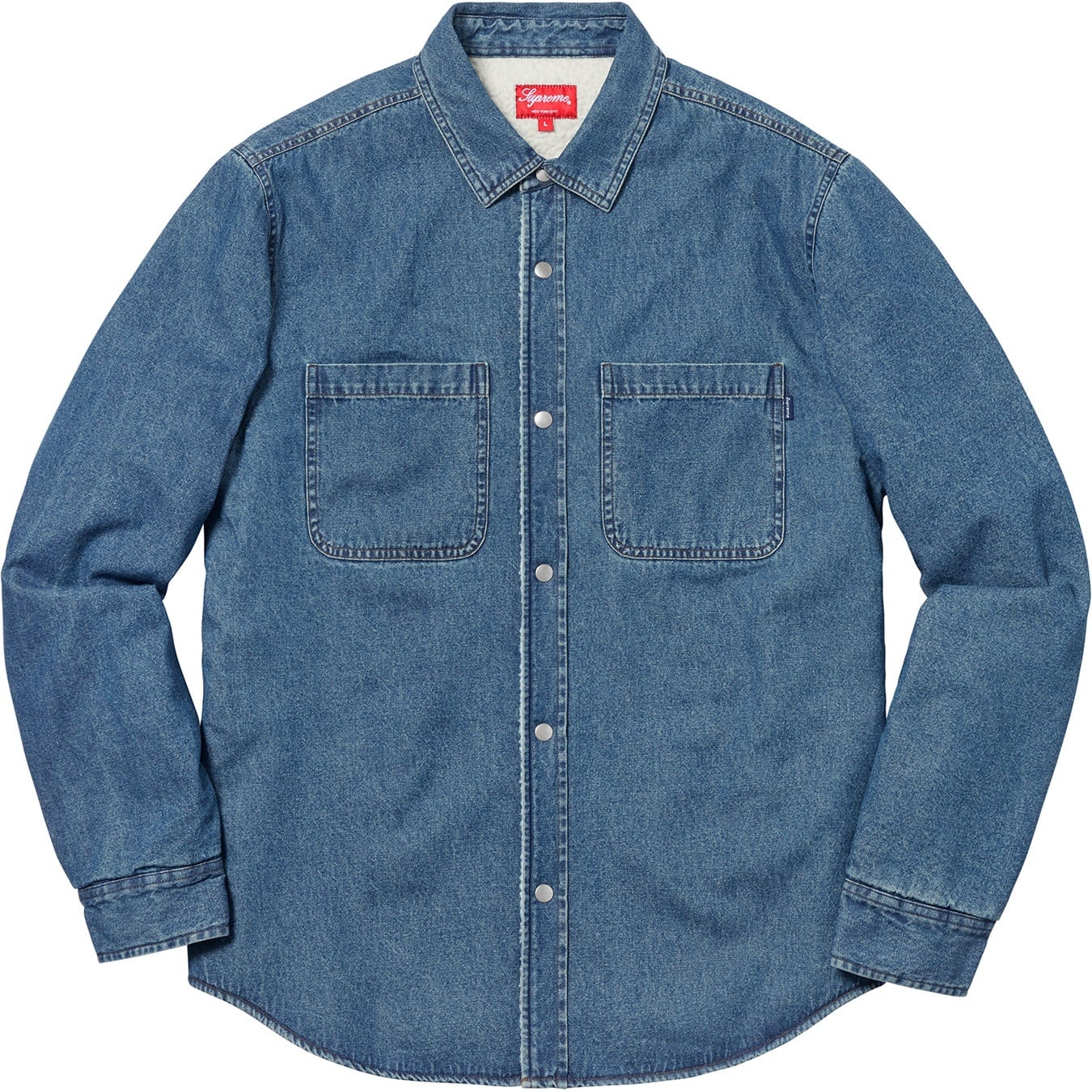 Sherpa Lined Denim Shirt view 9